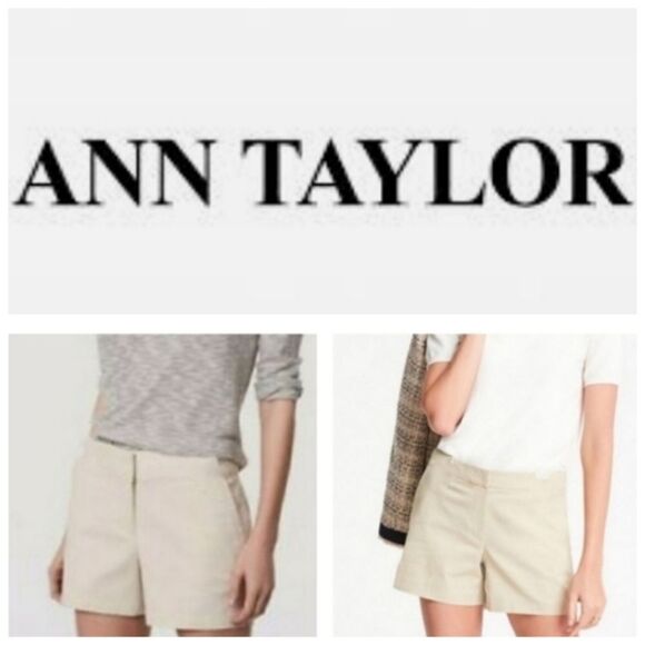 Ann Taylor Signature 4" Khaki Shorts - Picture 1 of 15